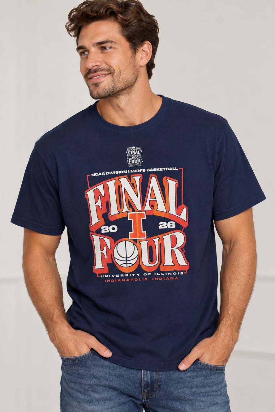Fanatics University Of Illinois 2026 Final Four T-Shirt Size XL Blue